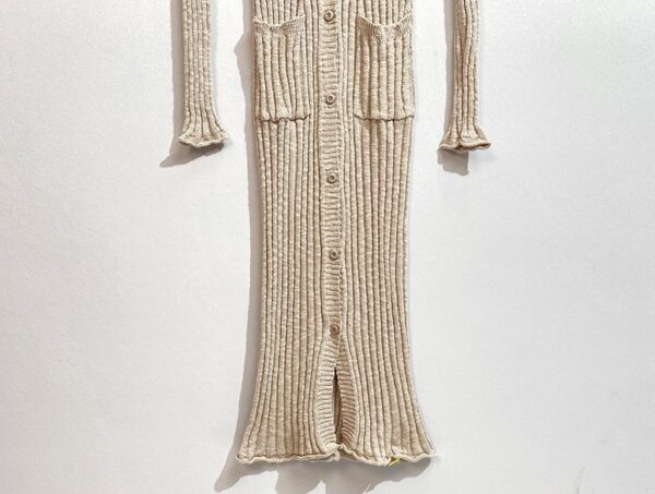 Beige Ribbed Long Knitted Cardigan | Rora - BabyMonster - Image 5