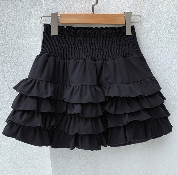 Black High Waist Layered Cake Skirt | Winter - Aespa - Image 13