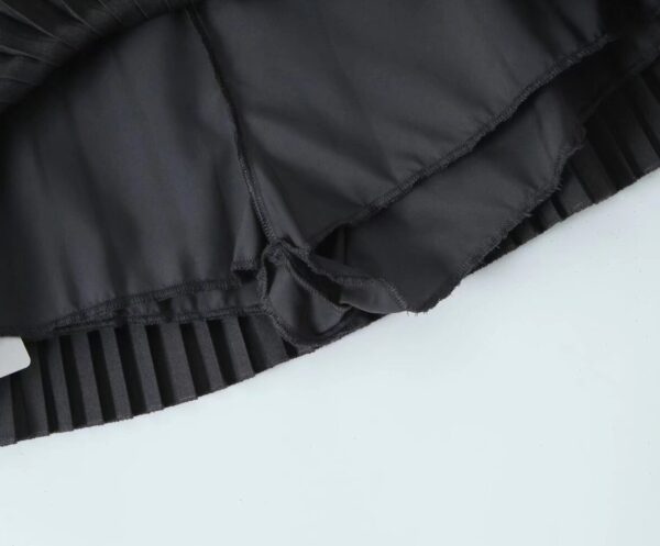 Black Micro Pleats Double Bow Skirt | Yunjin -  Le Sserafim - Image 11