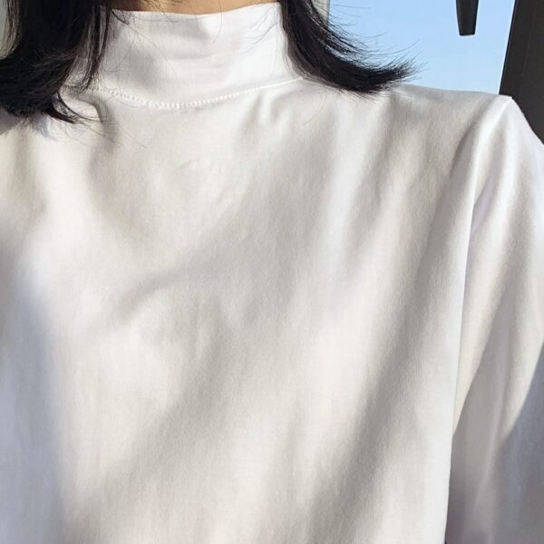 White Mock Neck Long Sleeves Top | ILLIT - Image 7