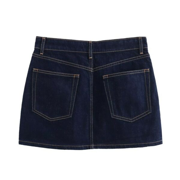 Blue A-Line Casual Denim Mini Skirt | ILLIT - Image 3