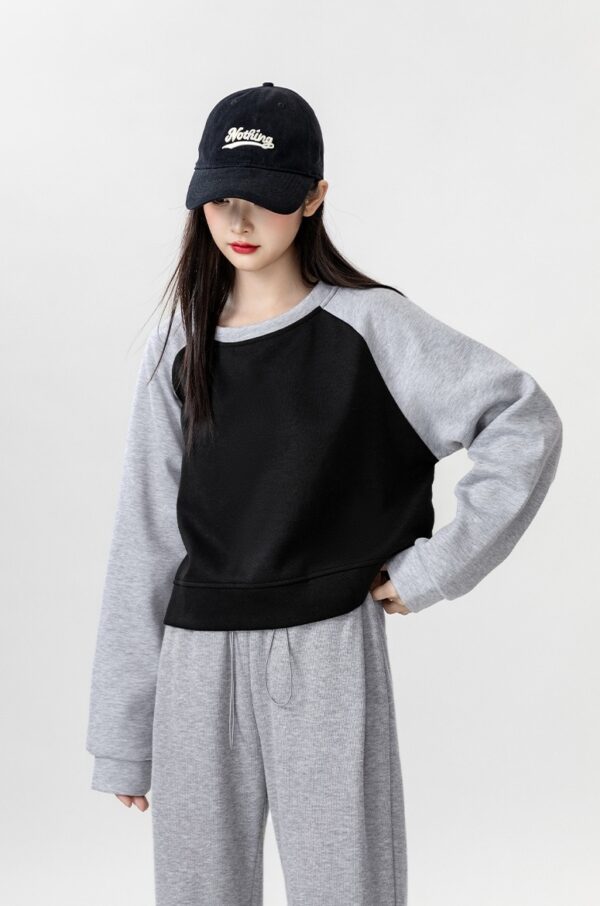 Color Block Raglan Sleeve Sweatshirt - Image 16