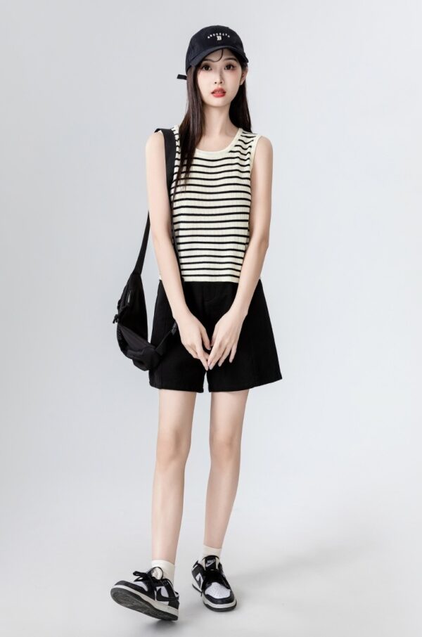 Colorblock Striped Knit Tank Top - Image 5