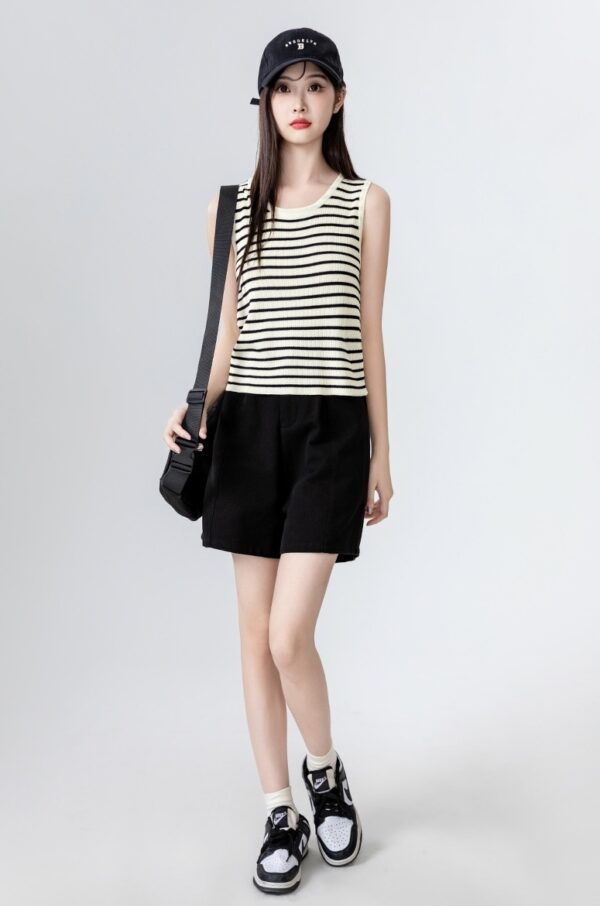 Colorblock Striped Knit Tank Top - Image 6