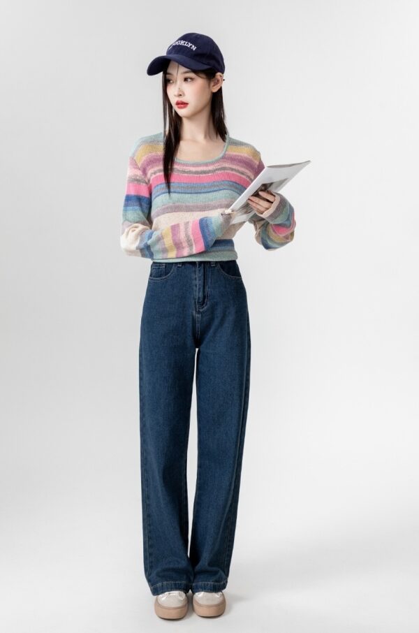 Colorful Striped Knit Top - Image 7