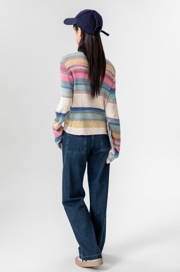 Colorful Striped Knit Top - Image 9