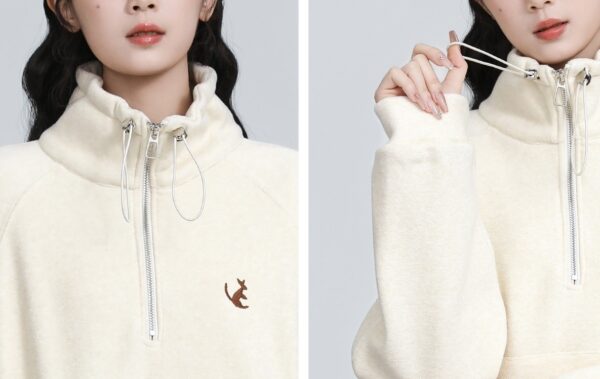 Cozy Highneck Pullover Sweatshirt - Image 3