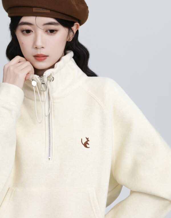 Cozy Highneck Pullover Sweatshirt - Image 4