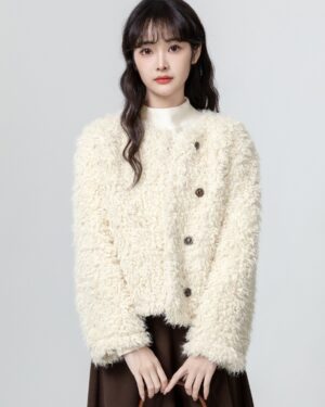 Faux Shearling Thick Warm Cardigan Jacket