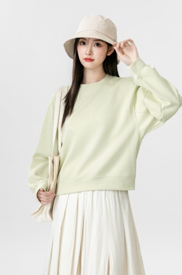 Green Crewneck Pullover Sweatshirt - Image 5