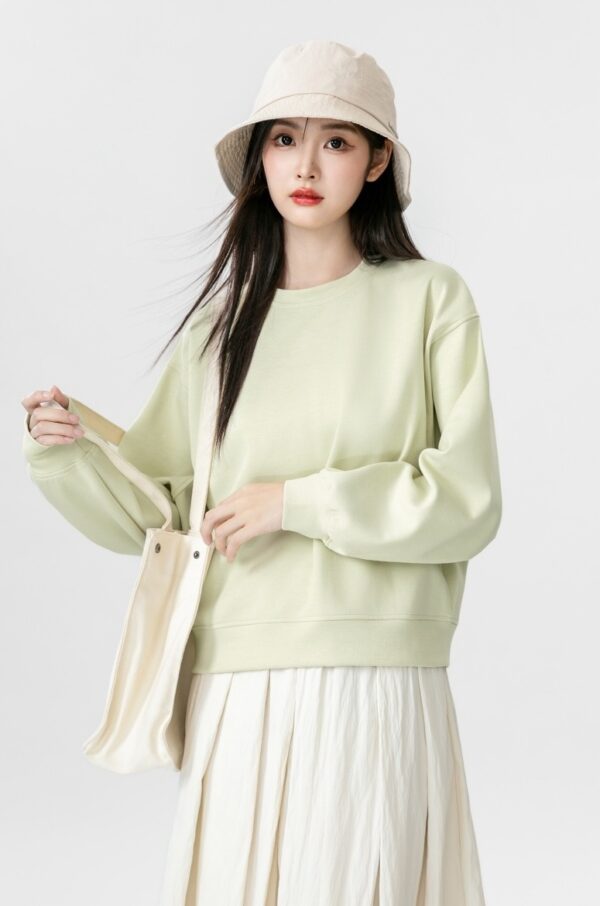 Green Crewneck Pullover Sweatshirt - Image 9