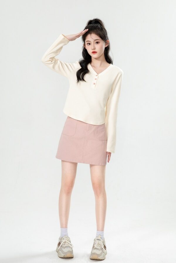 New Vneck Long Sleeve Top - Image 3