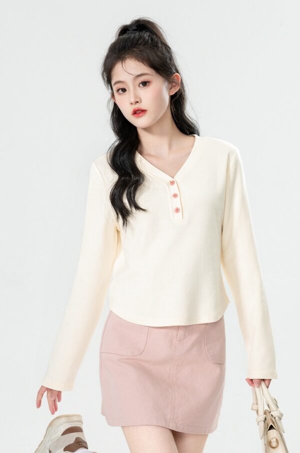 New Vneck Long Sleeve Top - Image 5