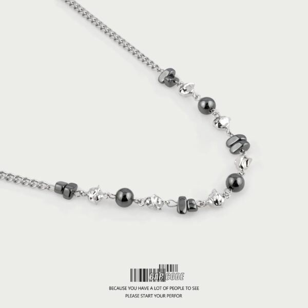 Silver Metal Beaded Necklace | Bambam - GOT7 - Image 2