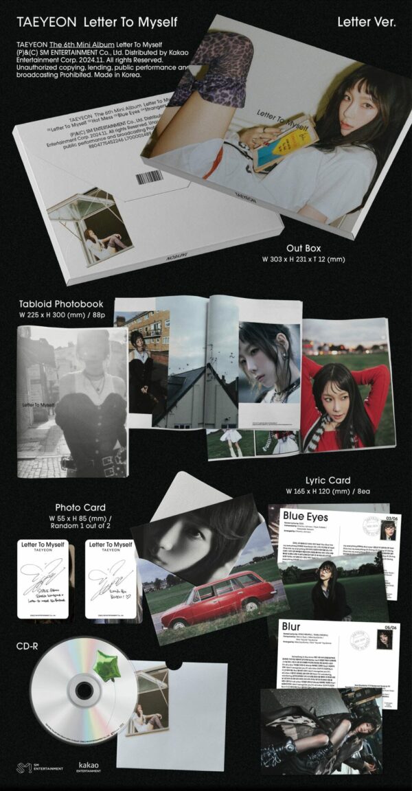 TAEYEON 6th Mini Album Letter To Myself (Letter Ver.) - Image 2