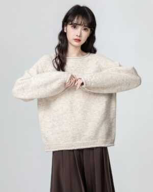 Vintage Crewneck Oversized Knit Sweater