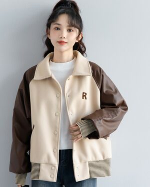 Vintage Patchwork Baseball Jacket