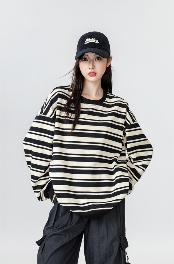 Vintage Striped Crewneck Sweatshirt