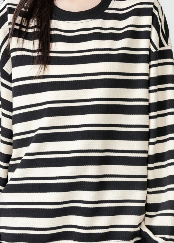 Vintage Striped Crewneck Sweatshirt - Image 2