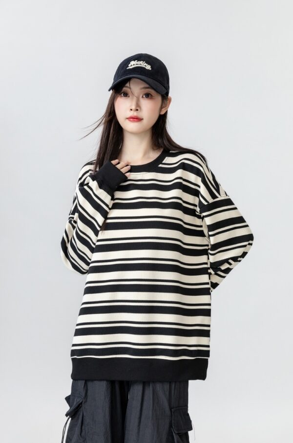 Vintage Striped Crewneck Sweatshirt - Image 14