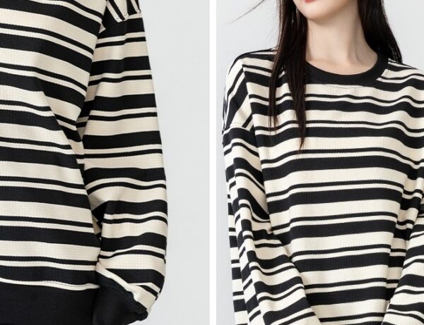 Vintage Striped Crewneck Sweatshirt - Image 5