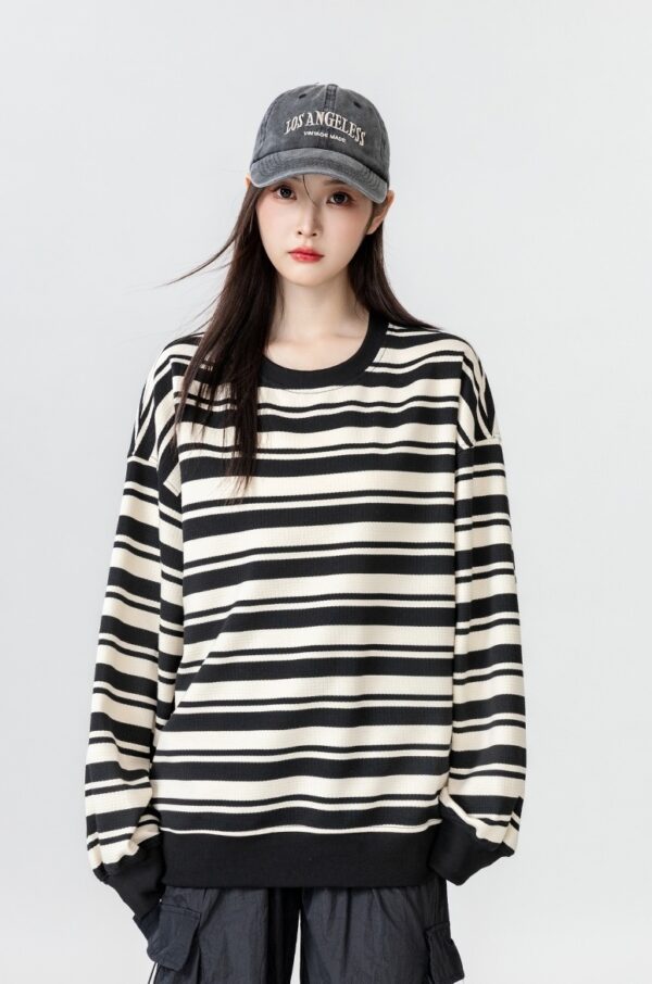 Vintage Striped Crewneck Sweatshirt - Image 7