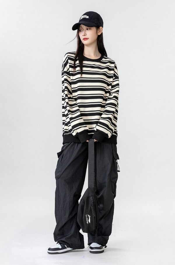 Vintage Striped Crewneck Sweatshirt - Image 10