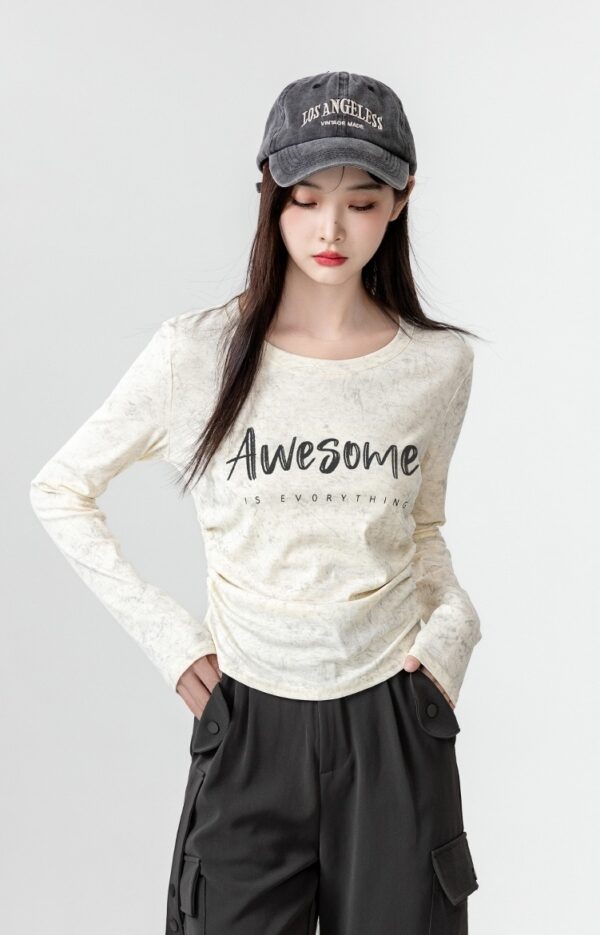 Vintage Style Slim Fit Long Sleeve Top