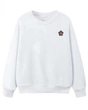 White Mini Flower Print Sweatshirt | Jaehyuk - Treasure