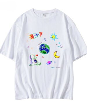 White Space Doodle Printed T-Shirt | Nayeon - Twice