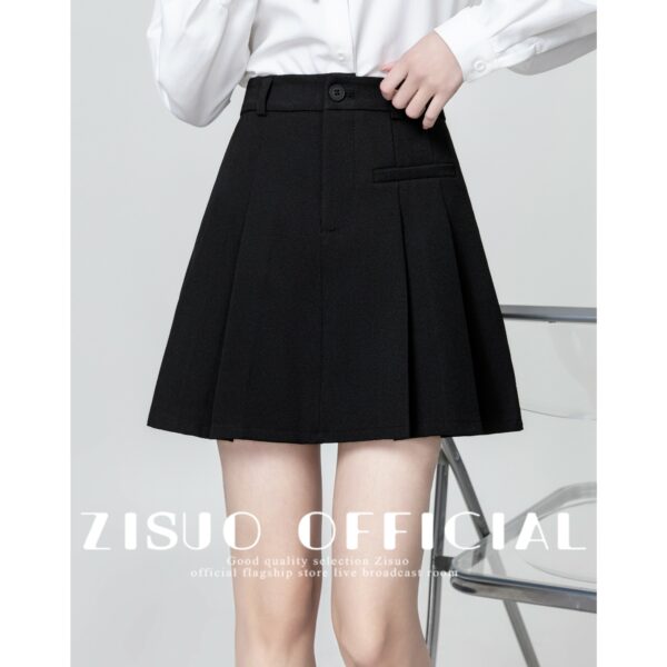 Black Highwaist Pleated Skirt - Image 8