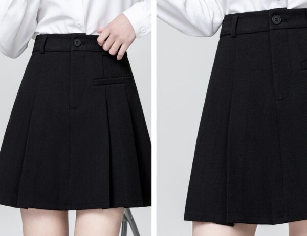 Black Highwaist Pleated Skirt - Image 7