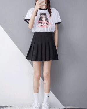 Black Pleated School Girl Skirt | Lisa - BlackPink