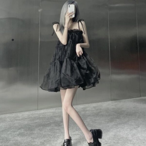 Black See-Through Doll Dress | Jisoo - BlackPink - Image 2