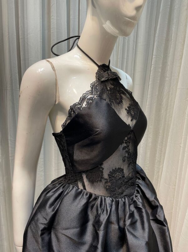 Black Sheer Lace Halter Dress | Jisoo - BlackPink - Image 6