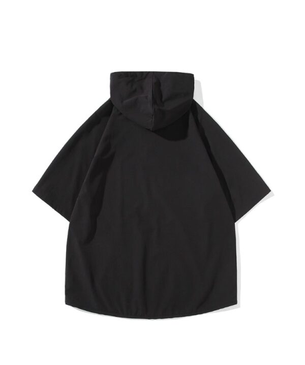 Black Short Sleeves Hoodie | Junghwan - Treasure - Image 3