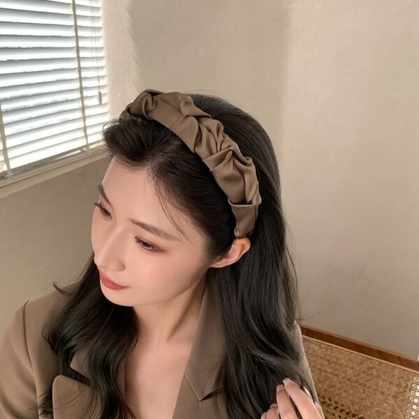 Brown Ruched Satin Hairband | Oh Joo In - Oh My Lord - Image 2