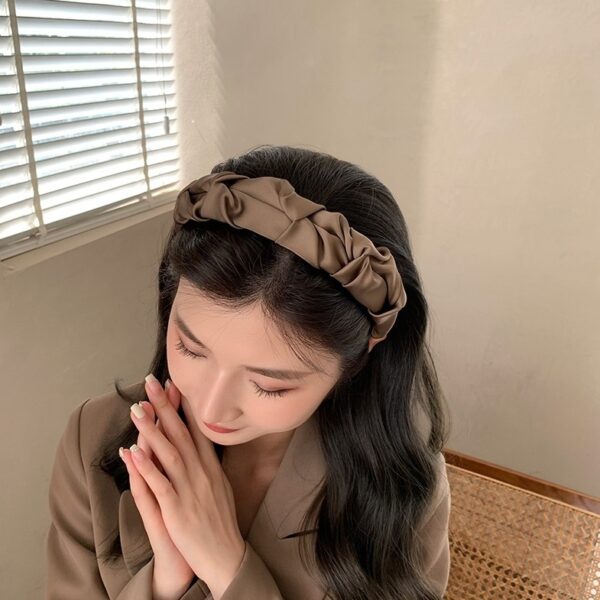 Brown Ruched Satin Hairband | Oh Joo In - Oh My Lord - Image 3