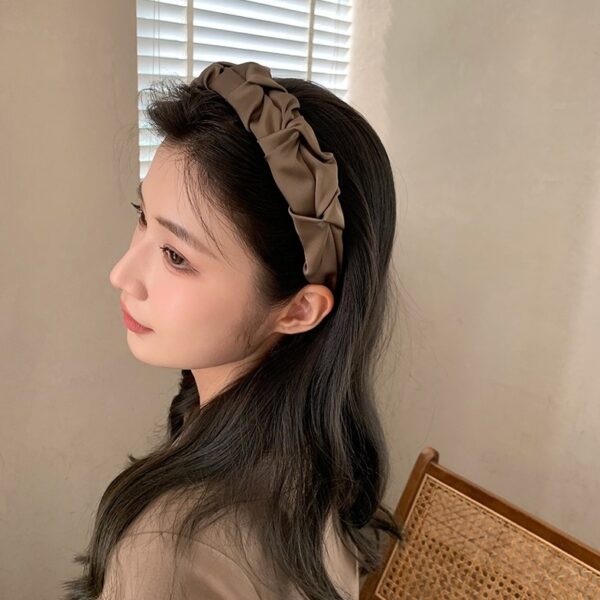 Brown Ruched Satin Hairband | Oh Joo In - Oh My Lord - Image 4