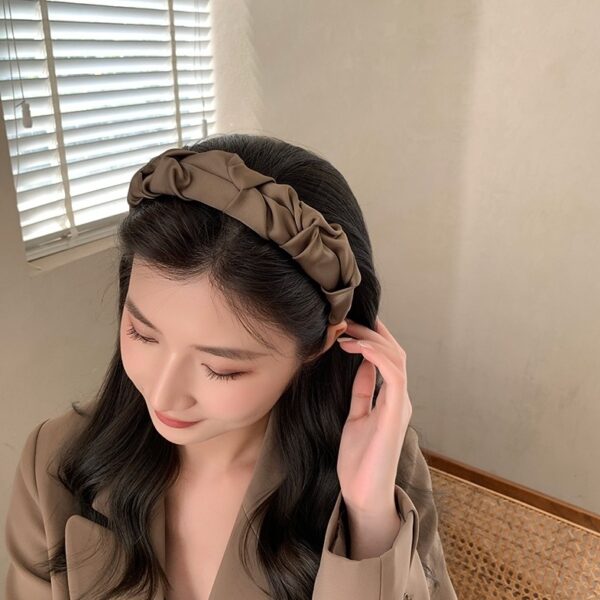 Brown Ruched Satin Hairband | Oh Joo In - Oh My Lord - Image 5