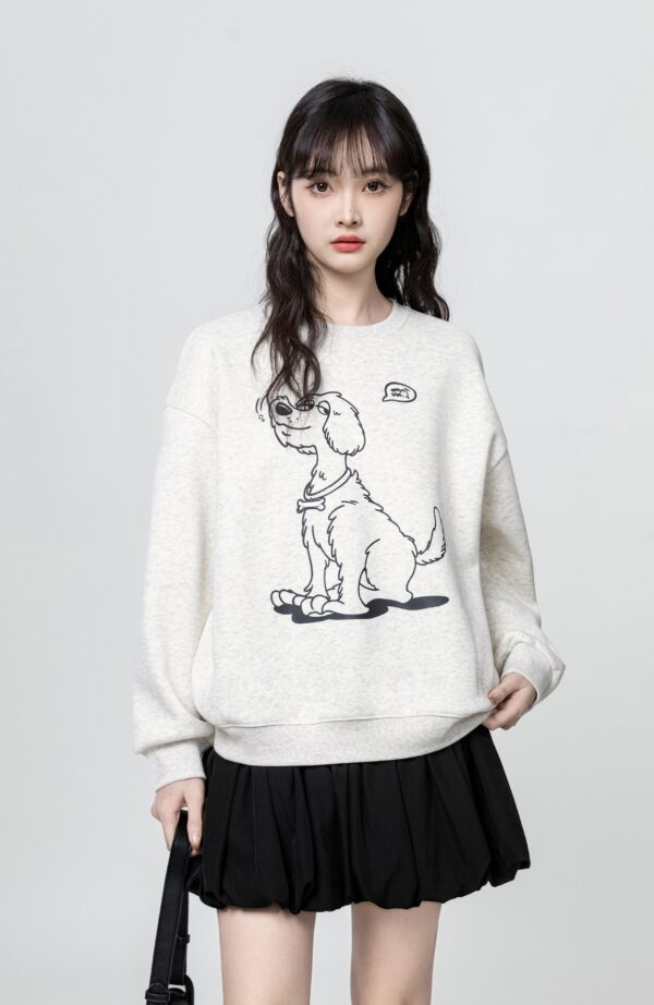 Cartoon Graphic Crewneck Sweatshirt - Image 4