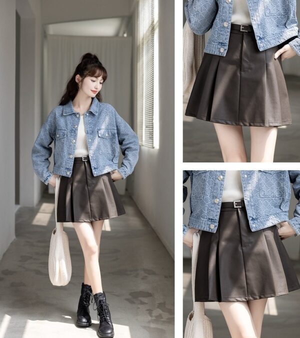 Chic Short Denim Jacket - Image 9