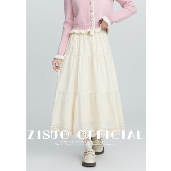 Embroidered Aline Midi Skirt - Image 10