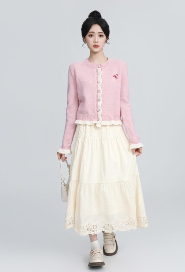 Embroidered Aline Midi Skirt - Image 2