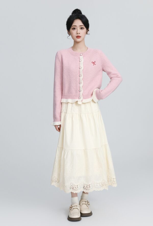 Embroidered Aline Midi Skirt - Image 6