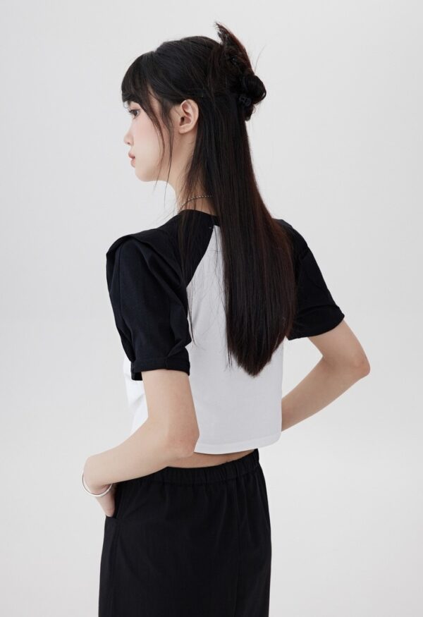 French Style Puff Sleeve T-Shirt - Image 3