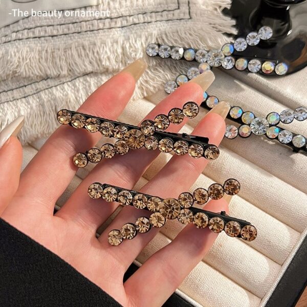 Gold Cross Rhinestone Hair Clip Set | Chung Ha - Image 3