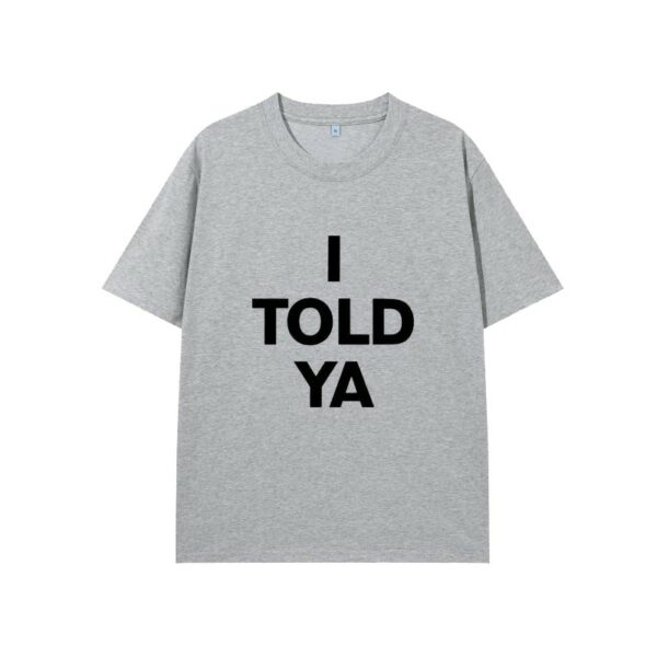 Grey "I Told Ya" Crewneck T-Shirt | Giselle - Aespa