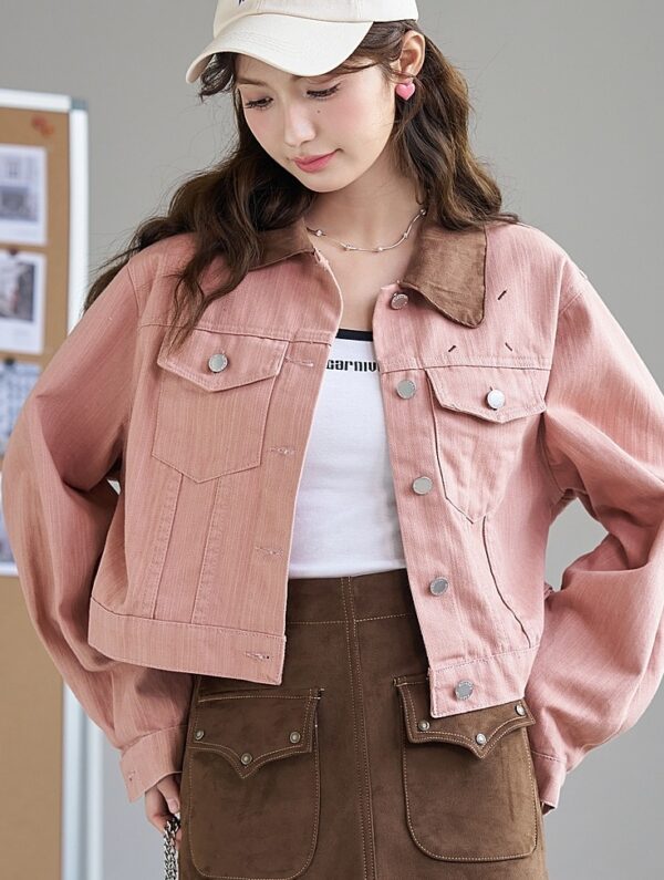 Pink Vintage Denim Jacket - Image 2