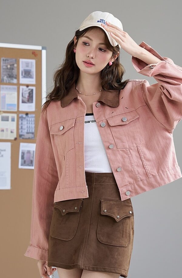 Pink Vintage Denim Jacket - Image 4